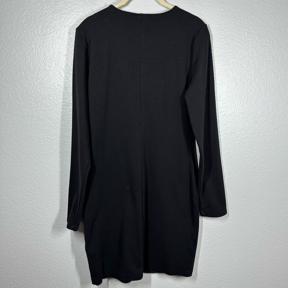 Aritzia‎ Sunday Best Mini Dress Women's Large L Black Jersey Knit Long Sleeve - Picture 7 of 7